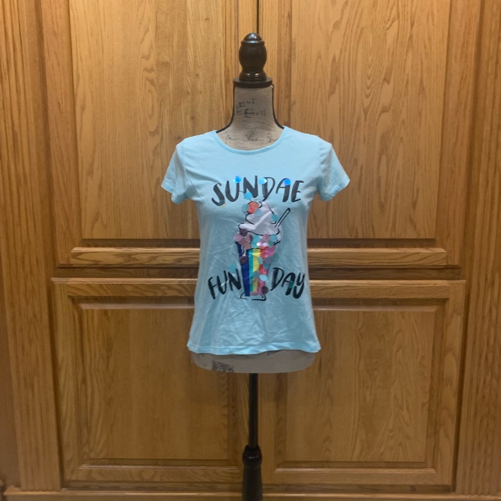 blue ice cream shirt